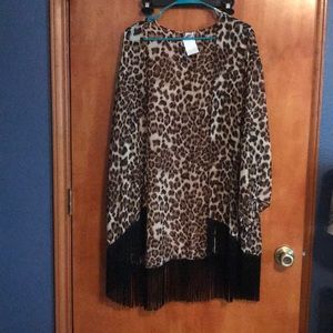 Cheetah print kimono